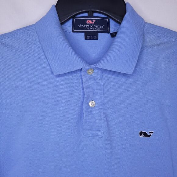 Vineyard Vines Polo Shirt Mens Small Blue Whale Cotton - Picture 1 of 12